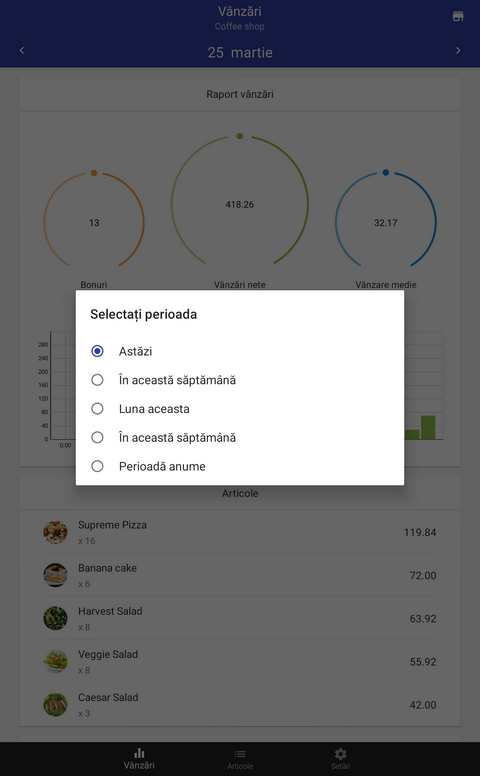 Când doriți să analizați o perioadă mai lungă, atingeți data și selectați această săptămână, lună sau chiar un an întreg.